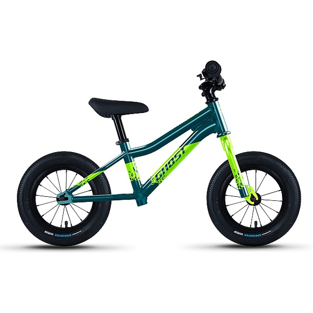 rowerek biegowy Ghost Powerkiddy 12" - Dirty Blue/Metallic Lime Gloss