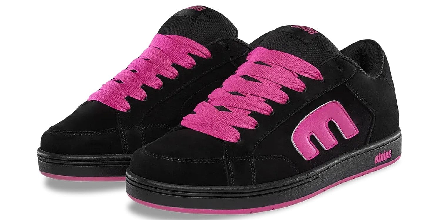 chaussures Etnies Kingpin 2K - Black/Pink - women´s