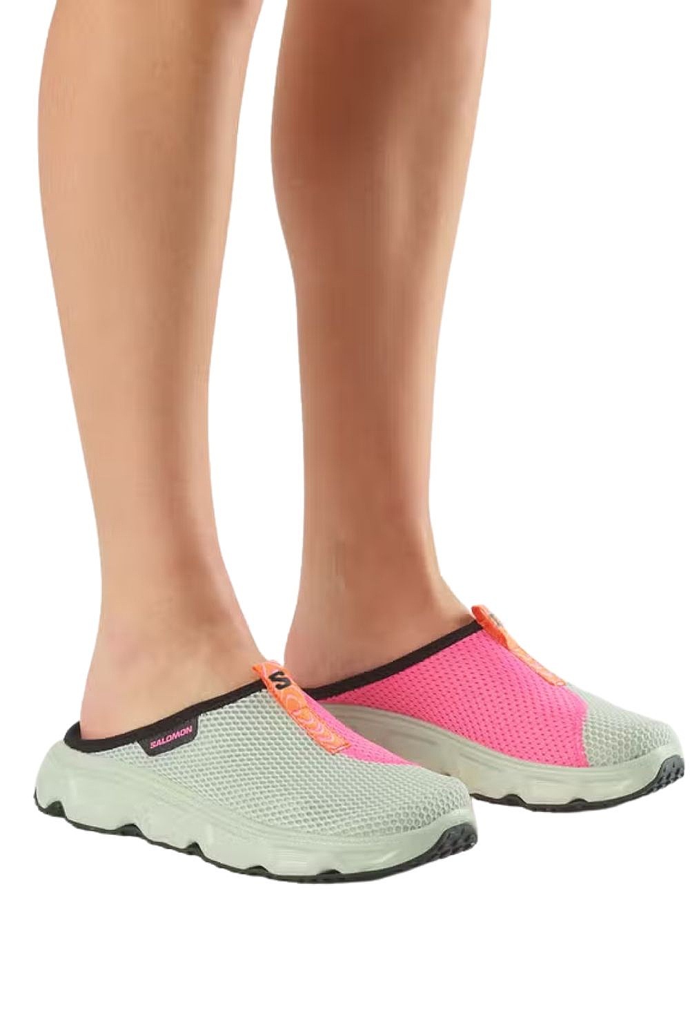 chaussures Salomon Reelax Slide 6.0 Icon W - Green Milieu/Black/Knockout Pink - women´s