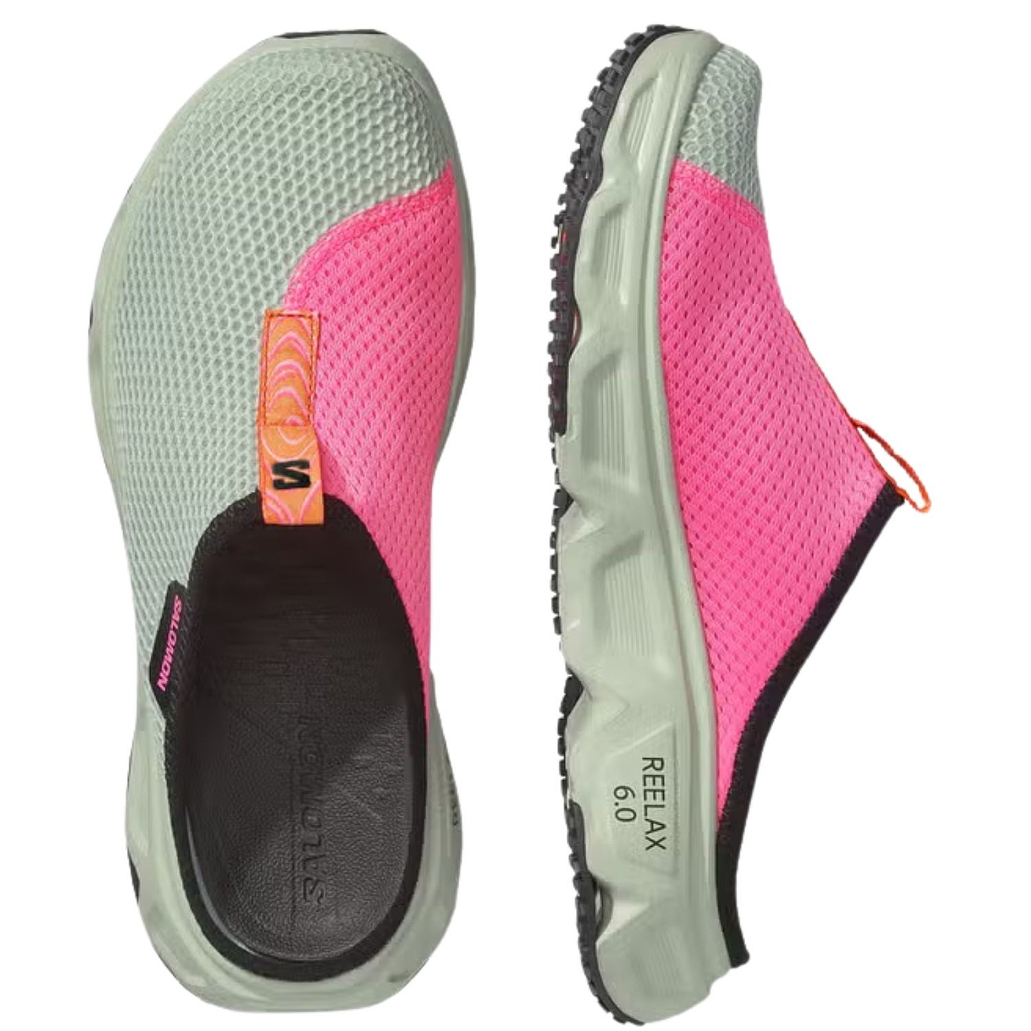 chaussures Salomon Reelax Slide 6.0 Icon W - Green Milieu/Black/Knockout Pink - women´s