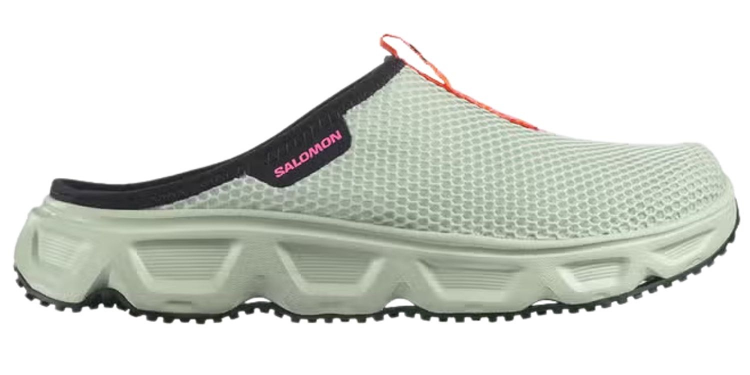chaussures Salomon Reelax Slide 6.0 Icon W - Green Milieu/Black/Knockout Pink - women´s