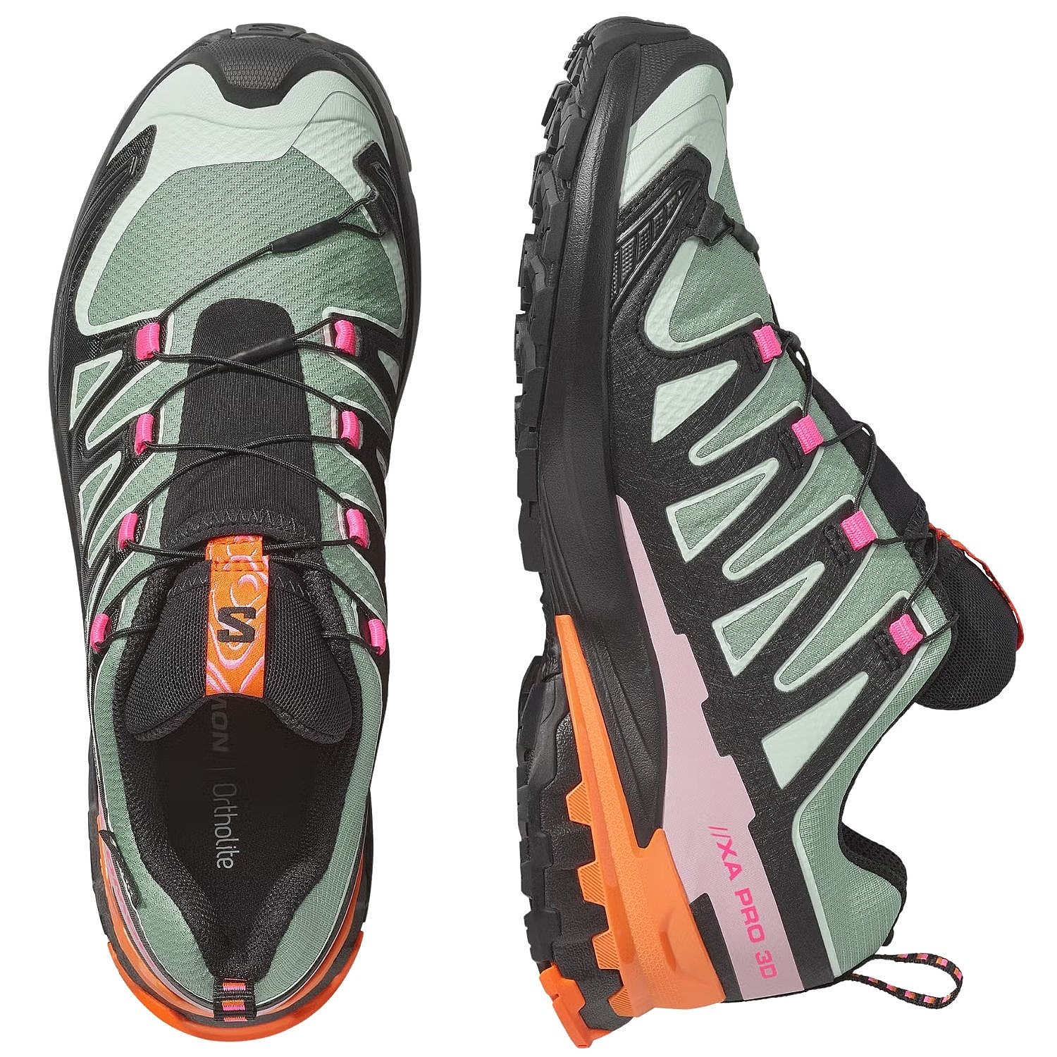 boty Salomon XA Pro 3D V9 GTX Icon W - Black/Green Milieu/Dragon Fire