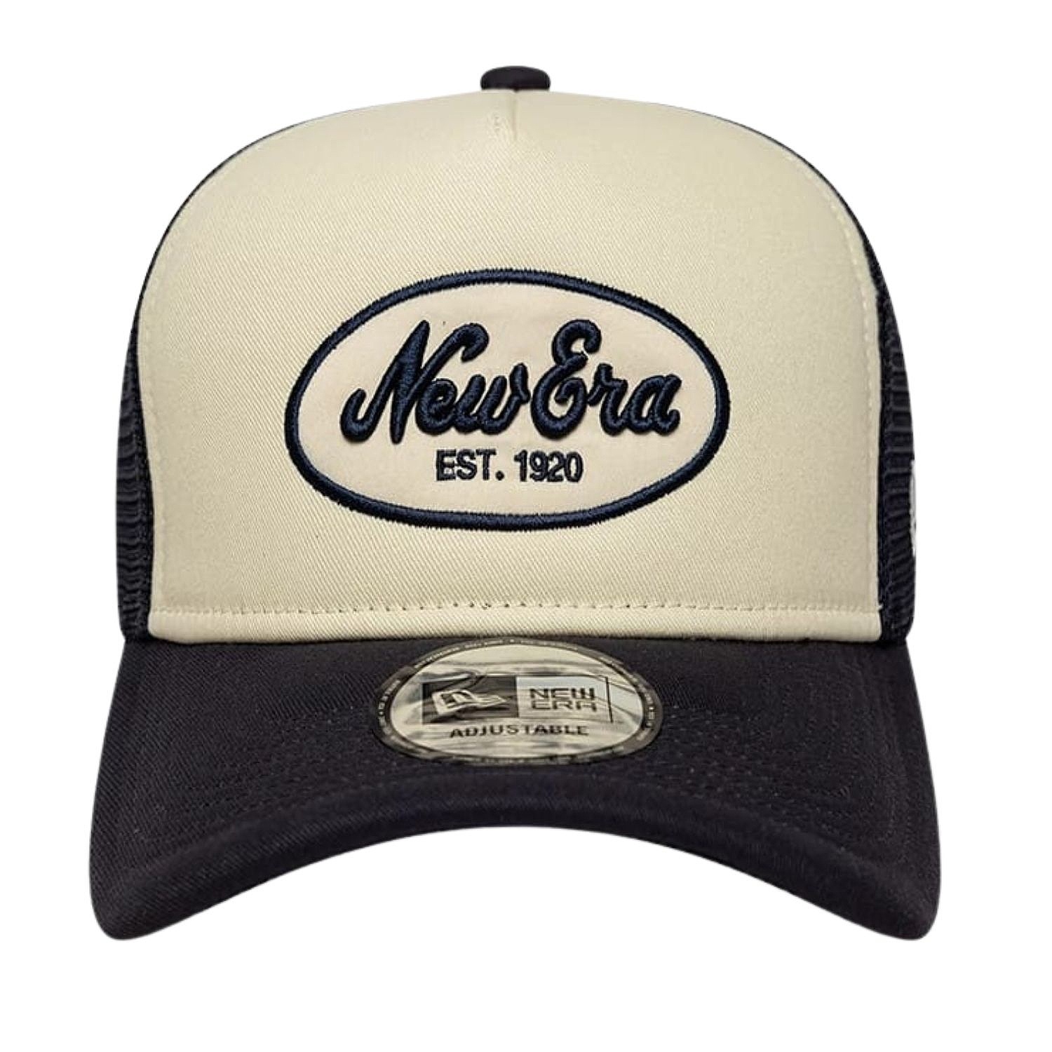 casquette New Era 9FO AF Oval Foam Patch Trucker Branded - Light Cream/Navy - men´s