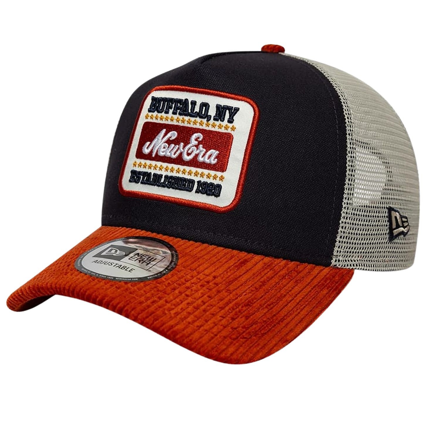šiltovka New Era 9FO AF Patch Cord Trucker - Navy/Warm Flame - men´s