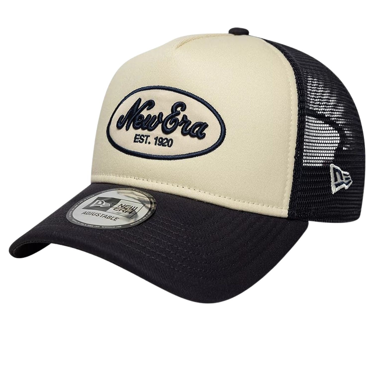 casquette New Era 9FO AF Oval Foam Patch Trucker Branded - Light Cream/Navy - men´s