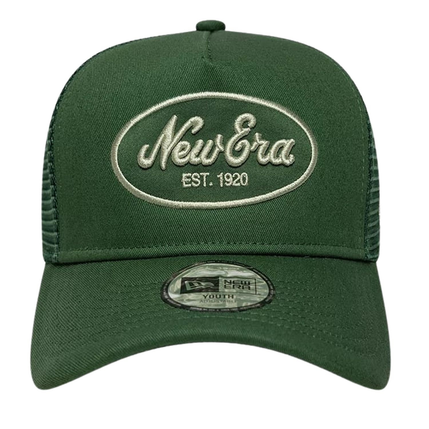 Kappe New Era 9FO AF Oval Foam Patch Trucker Youth - Cilantro Green/Soft Grass - unisex junior