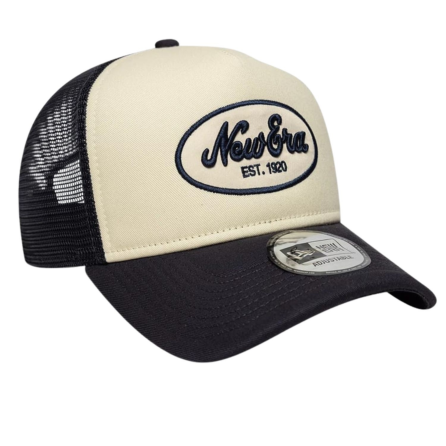 casquette New Era 9FO AF Oval Foam Patch Trucker Branded - Light Cream/Navy - men´s