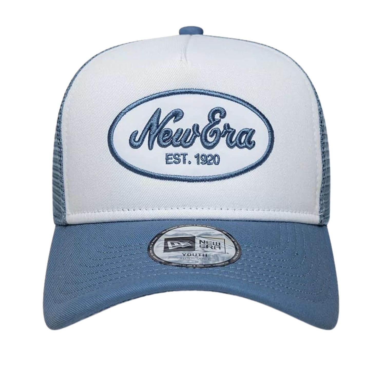 kšiltovka New Era 9FO AF Oval Foam Patch Trucker Youth - Faded Blue/White