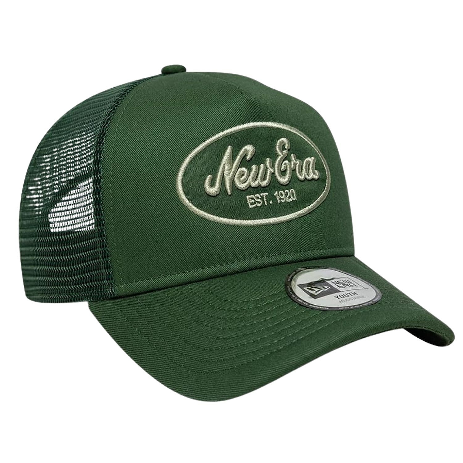 Kappe New Era 9FO AF Oval Foam Patch Trucker Youth - Cilantro Green/Soft Grass - unisex junior