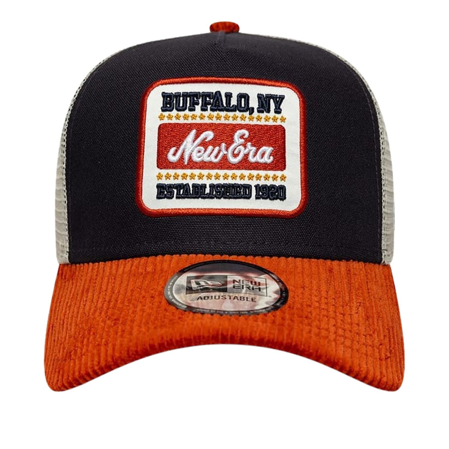 šiltovka New Era 9FO AF Patch Cord Trucker - Navy/Warm Flame - men´s