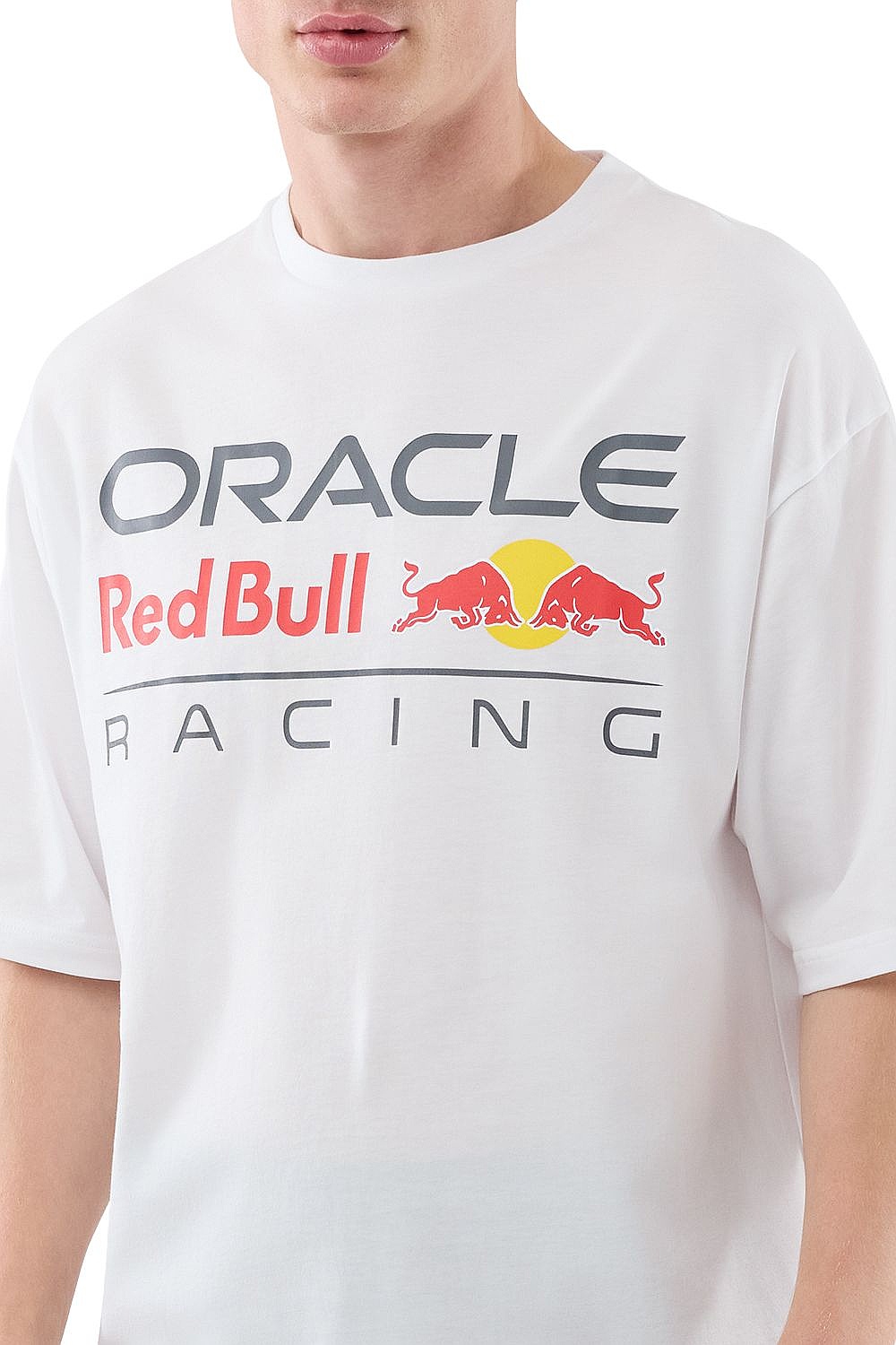 tričko New Era Logo Graphic Oversized F1 Red Bull Racing - White