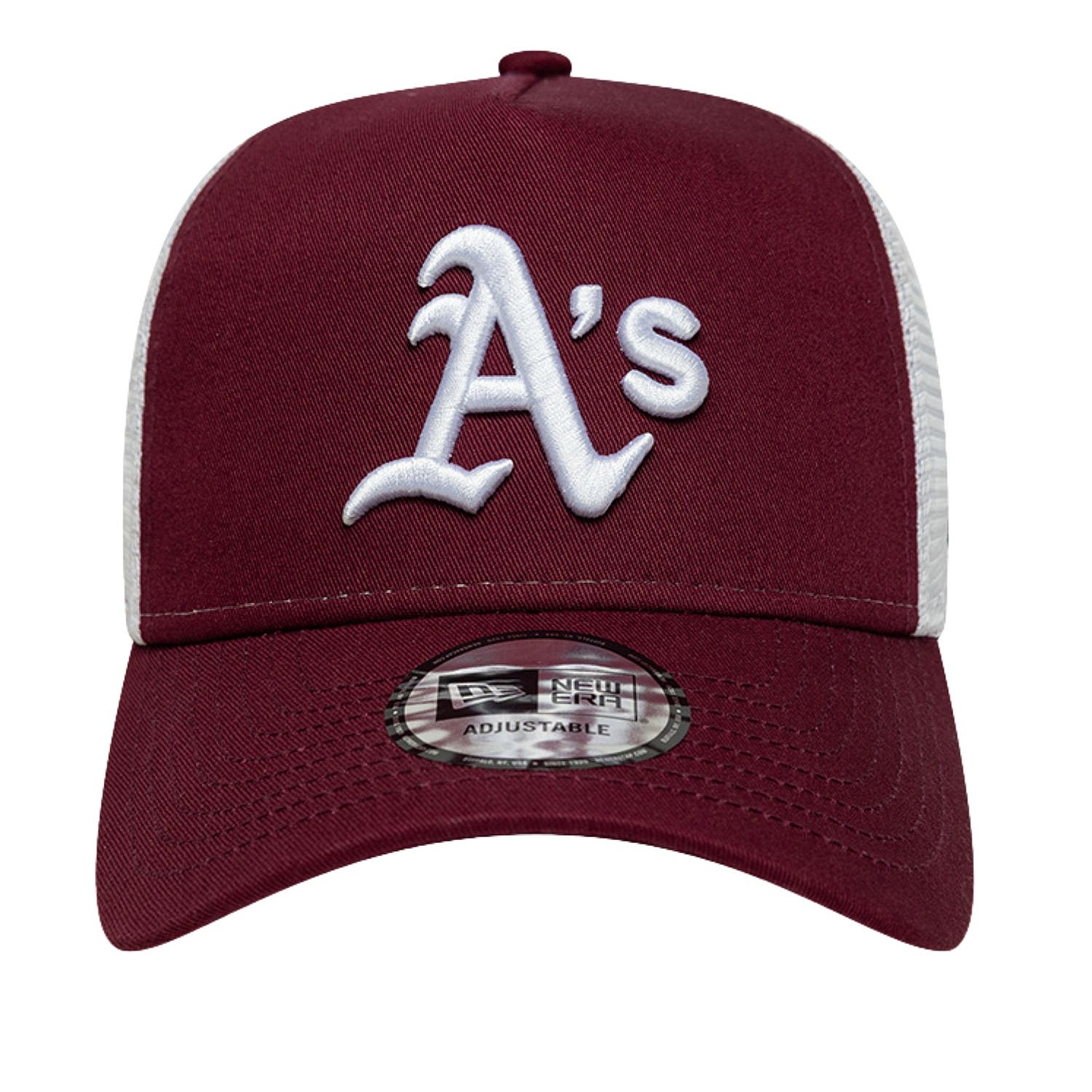 šiltovka New Era 9FO AF League Ess.Trucker MLB Oakland Athletics - Frosted Burgundy - men´s