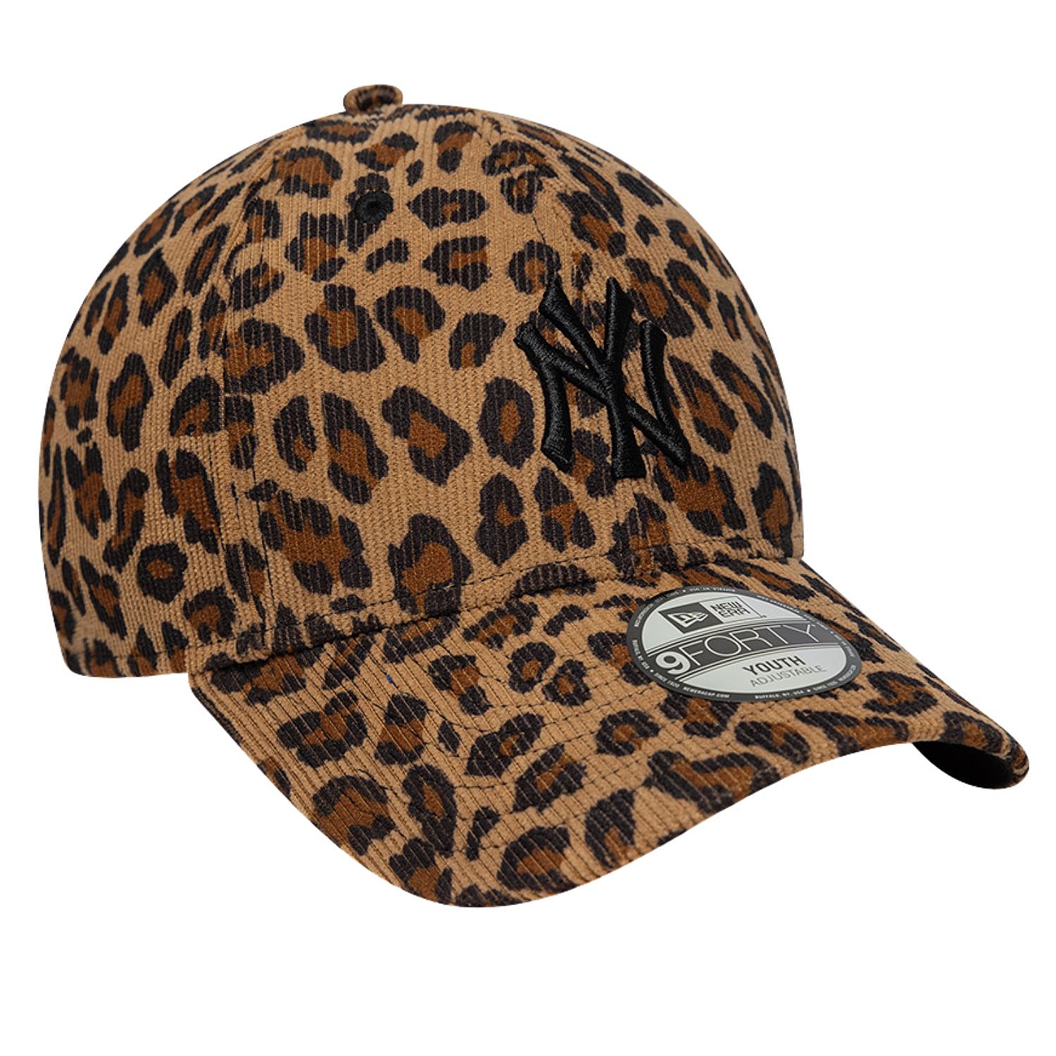šiltovka New Era 9FO Leopard Cord MLB New York Yankees Youth - Stone/Black - girl´s