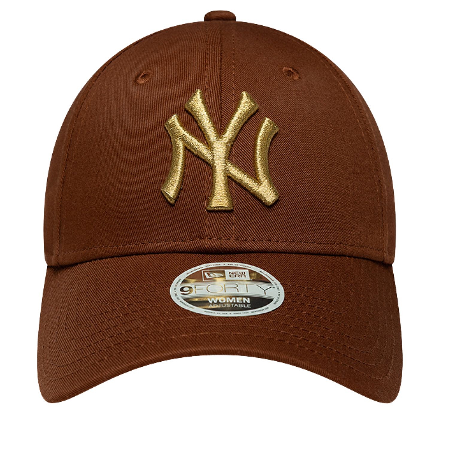 šiltovka New Era 9FO Metallic Logo MLB New York Yankees - Deep Auburn/Metallic Gold - women´s