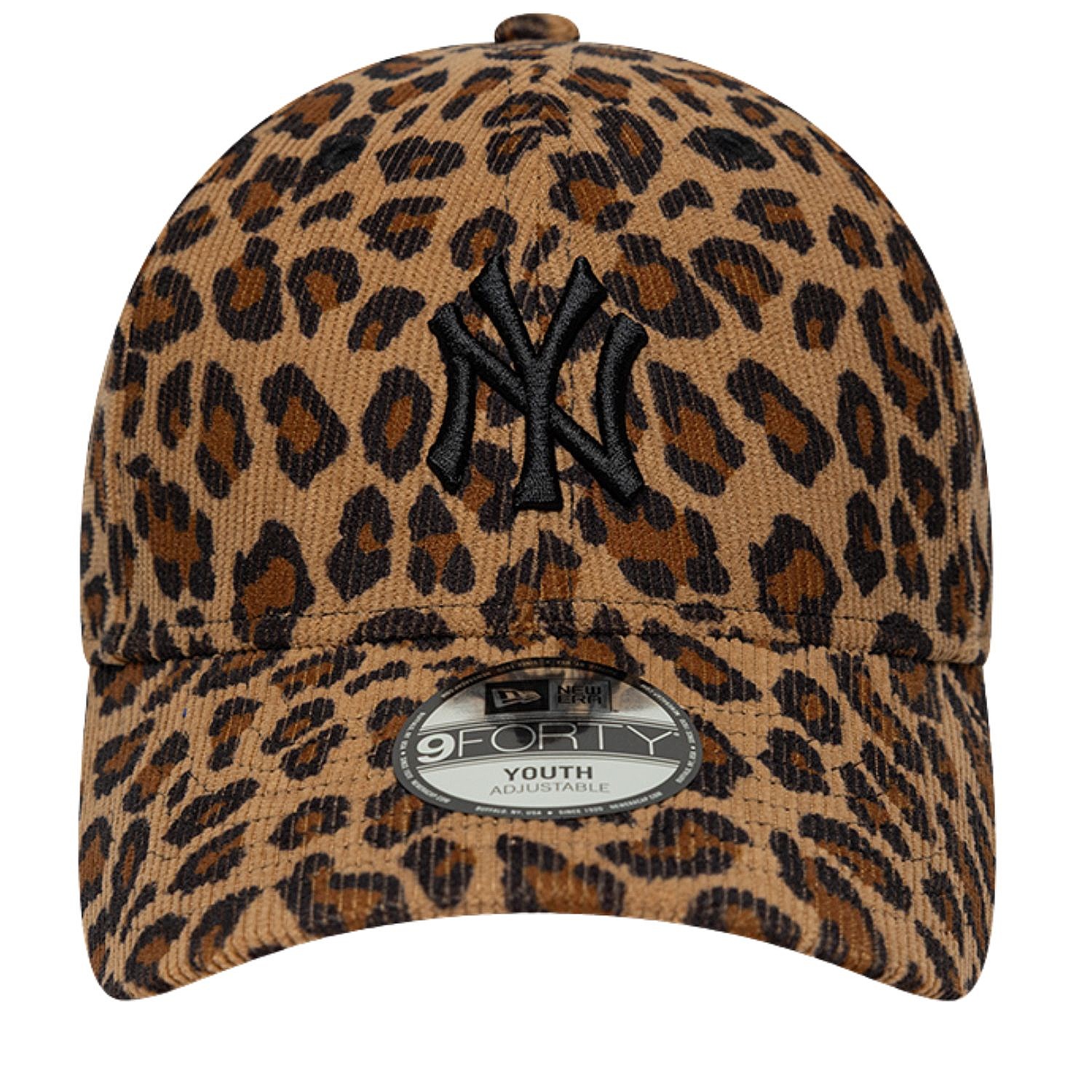 šiltovka New Era 9FO Leopard Cord MLB New York Yankees Youth - Stone/Black - girl´s