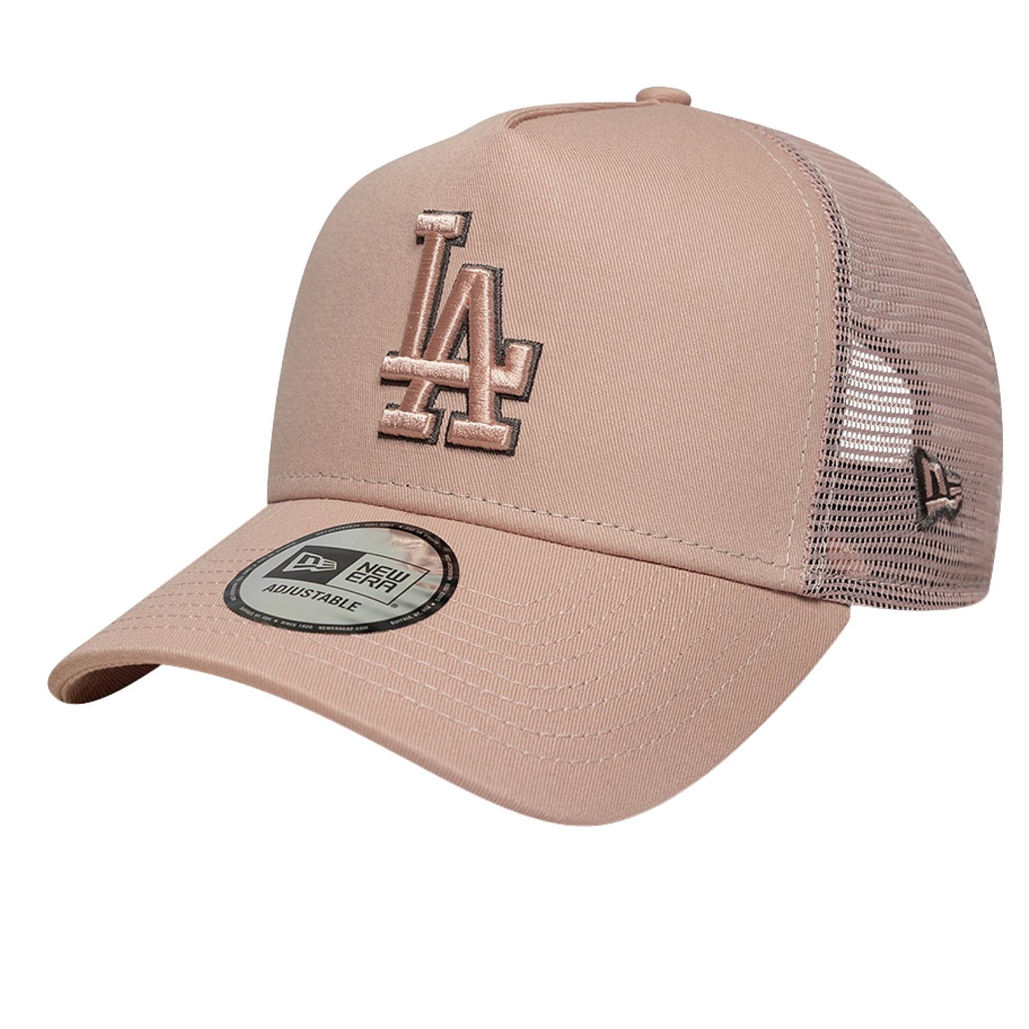 šiltovka New Era 9FO AF Outline Trucker MLB Los Angeles Dodgers - Pink Rouge/Dark Concrete - men´s
