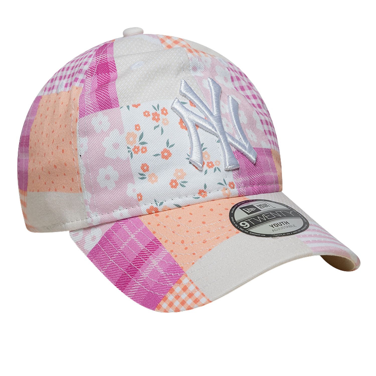 kšiltovka New Era 9T Patchwork MLB New York Yankees Youth - Primrose Pink/Electric Fuchsia