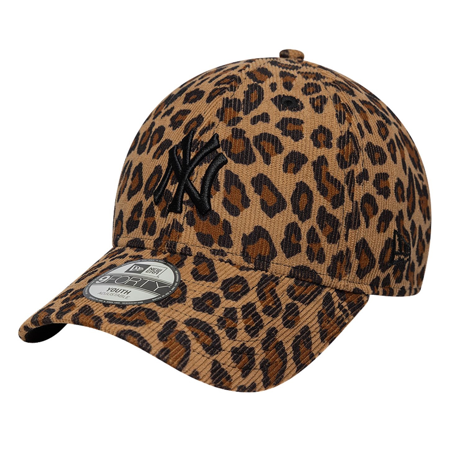 šiltovka New Era 9FO Leopard Cord MLB New York Yankees Youth - Stone/Black - girl´s