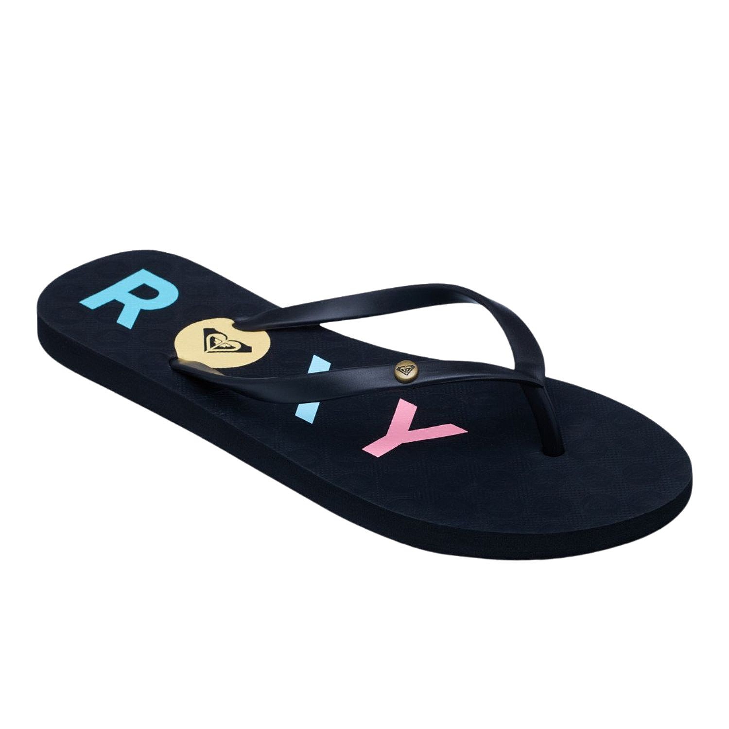 șlapi Roxy Sandy III - KRB/Black/Rainbow - women´s