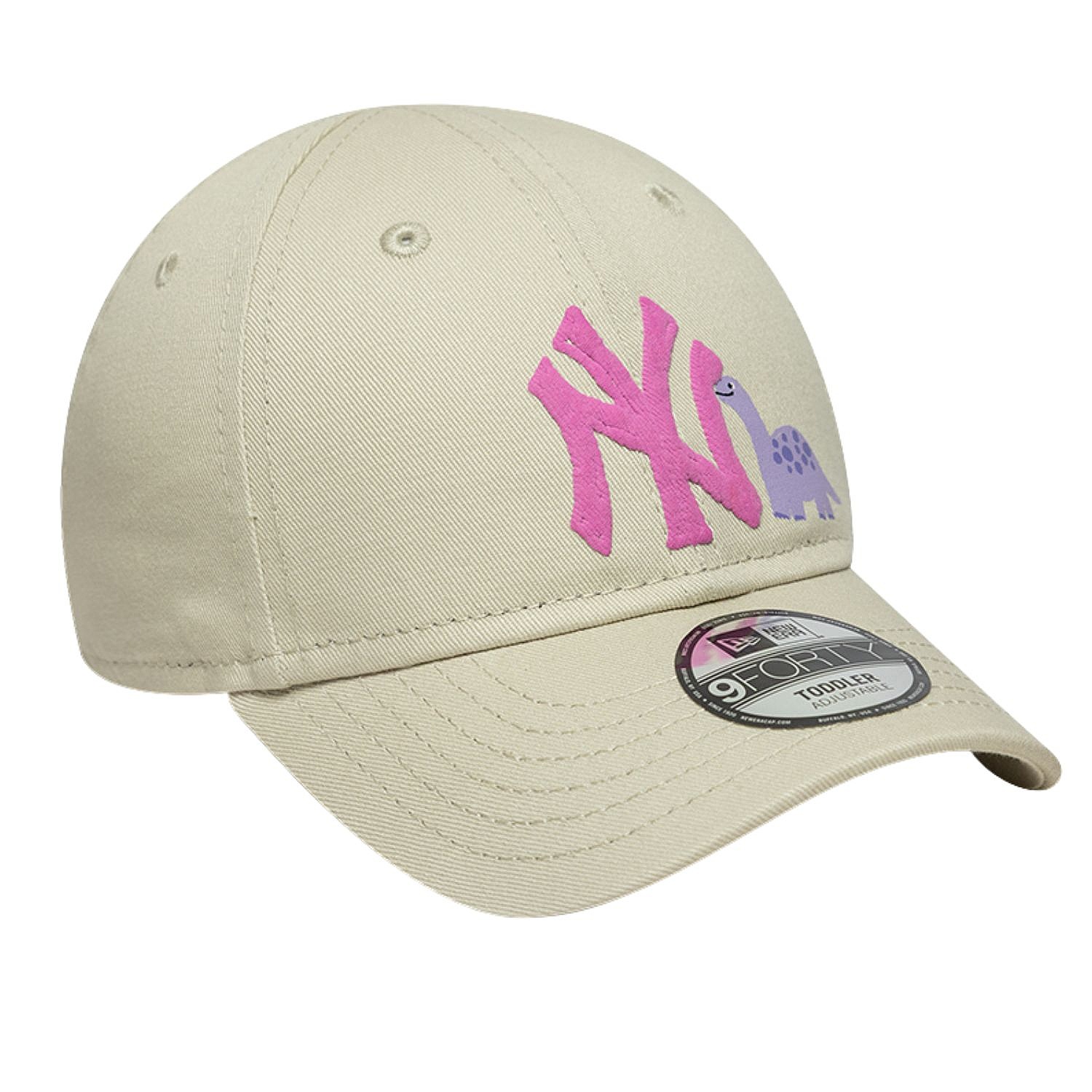 casquette New Era 9FO Dino Icon MLB New York Yankees Toddler - Stone/Electric Fuchsia - kid´s