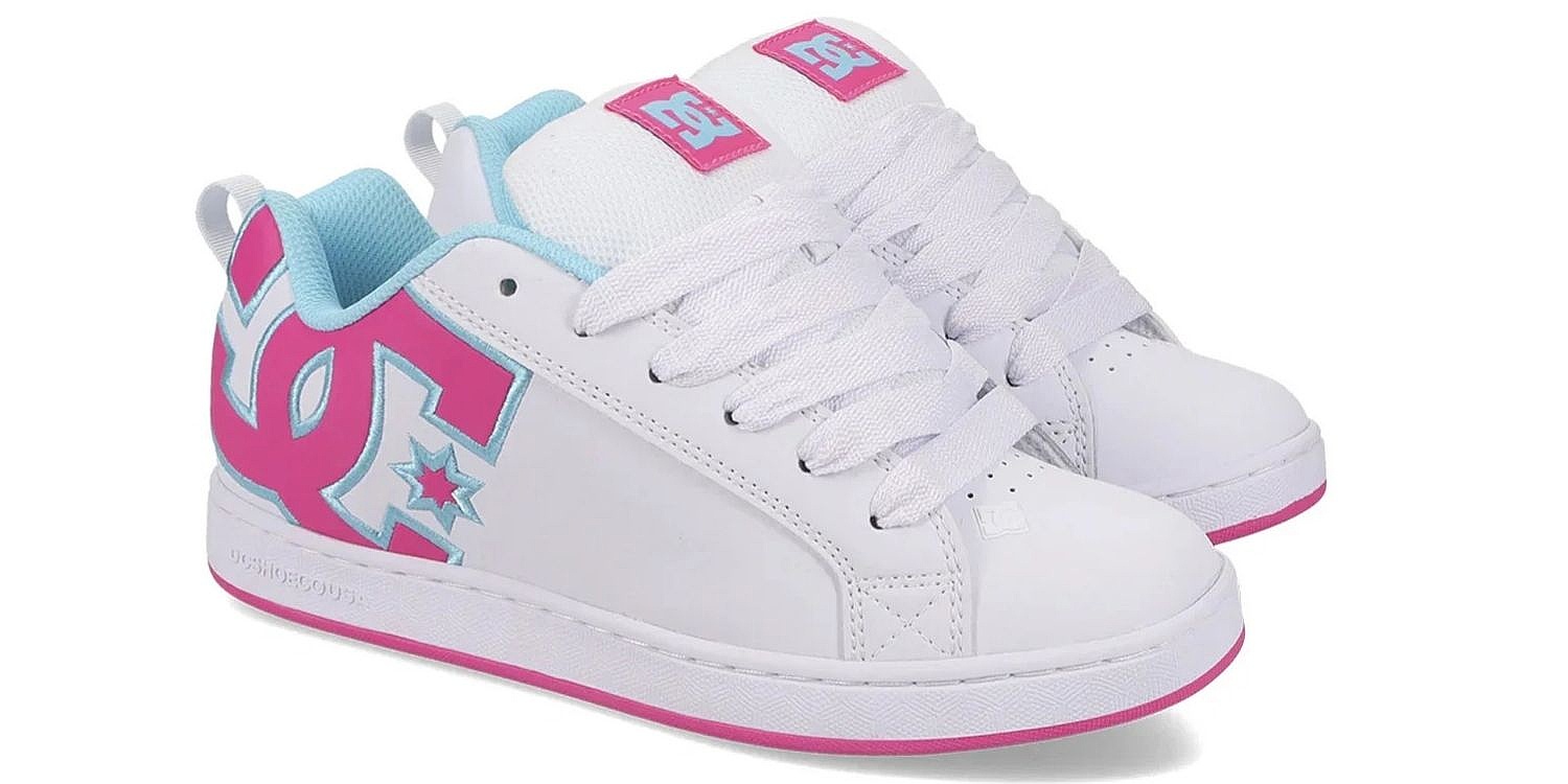 shoes DC Court Graffik - White/Crazy Pink/Blue - women´s
