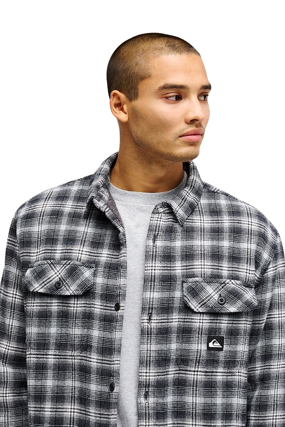 chemise Quiksilver Venture Sherpa LS - KVJ1/Black Venture - men´s