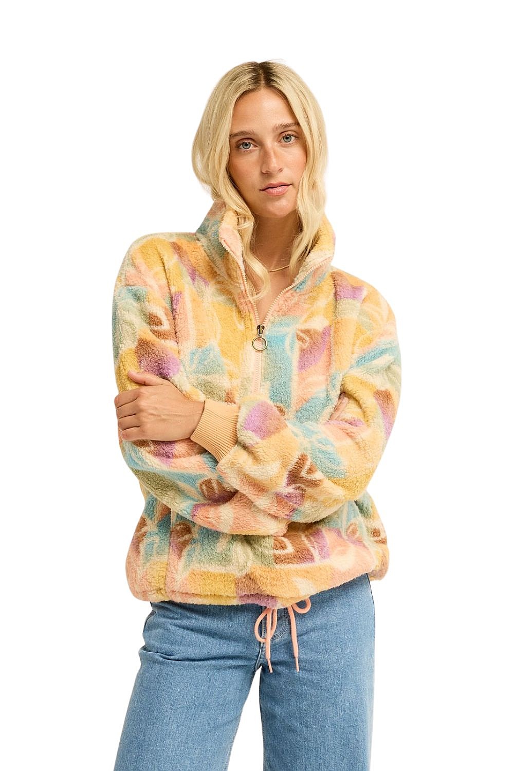 sweat-shirt Billabong Time Off - WCP/White Cap - women´s