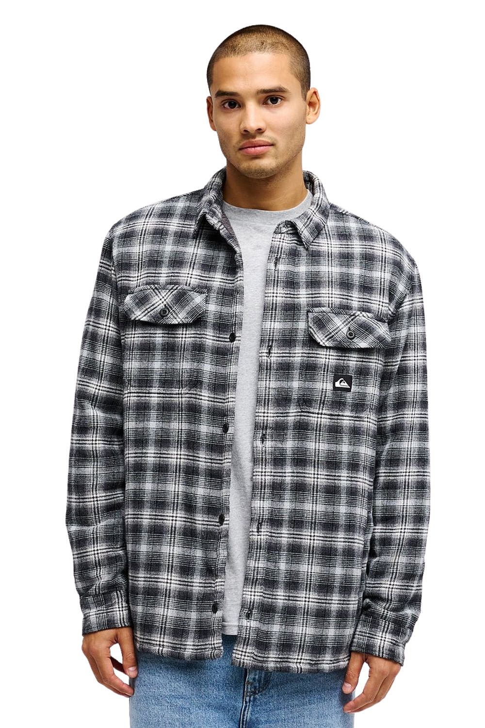 chemise Quiksilver Venture Sherpa LS - KVJ1/Black Venture - men´s