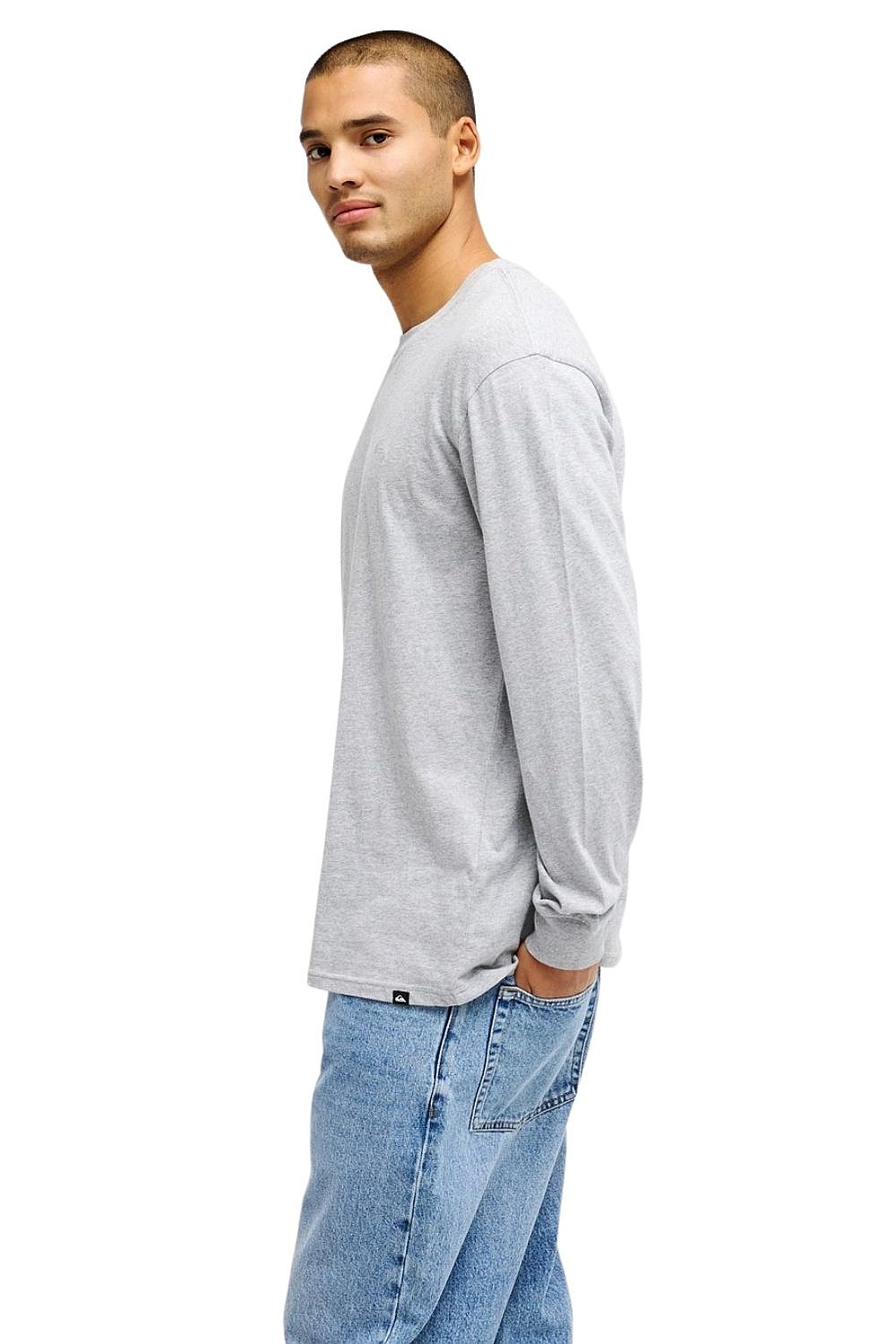 T-shirt Quiksilver Salt Water LS - SJSH/Light Grey Heather - men´s