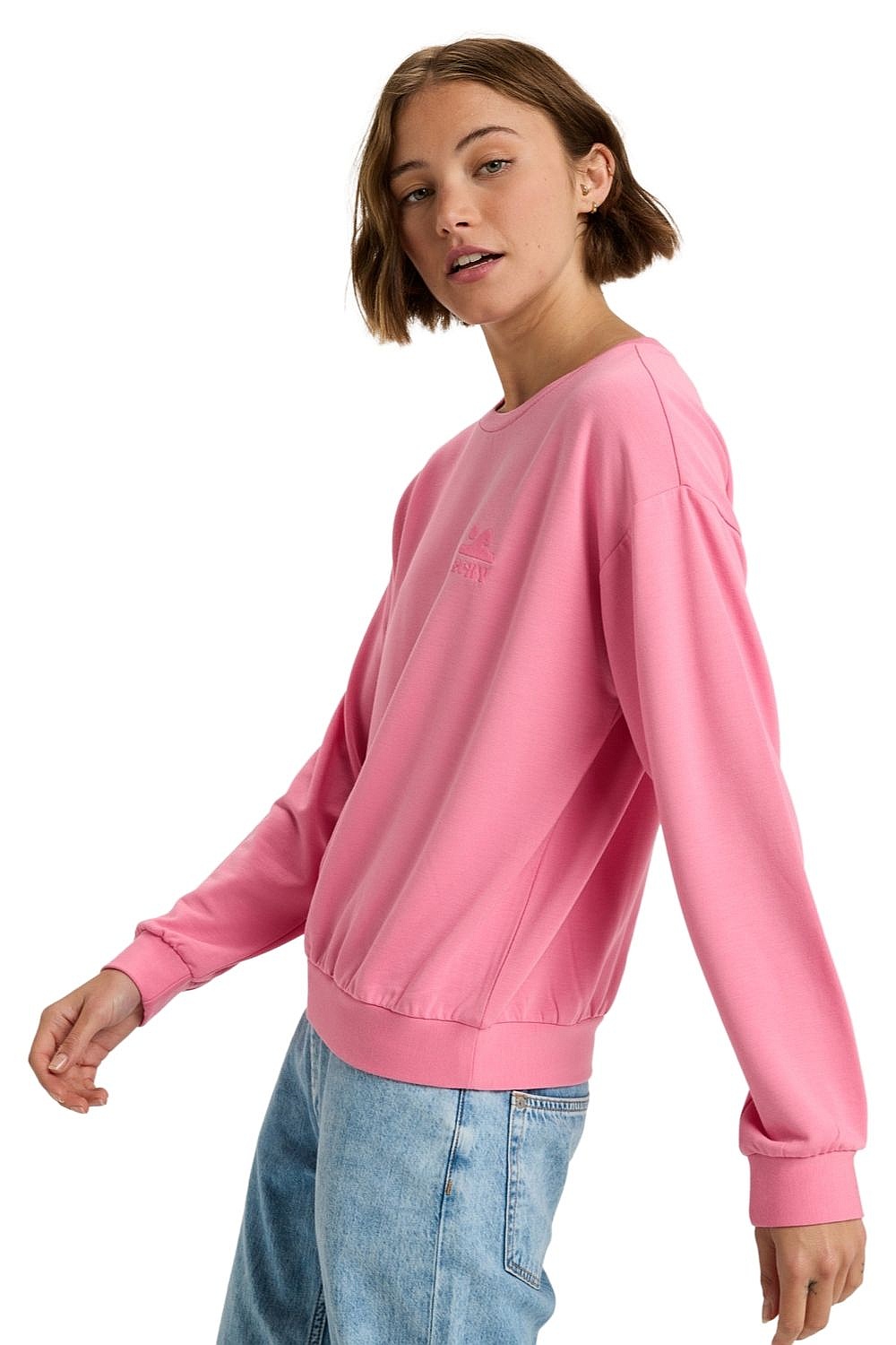sweat-shirt Roxy Surfing By Moonlight - MLB0/Pink Cosmos - women´s