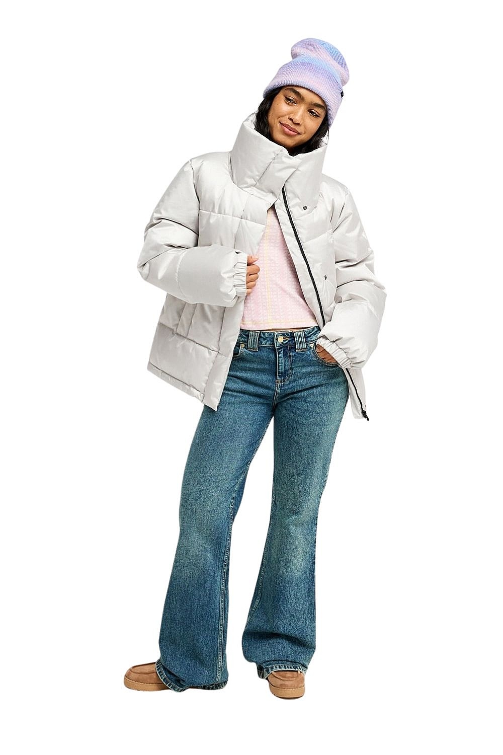 jeans Roxy Flipside Flare Denim - BJD2/Surf Wash Sandy - women´s