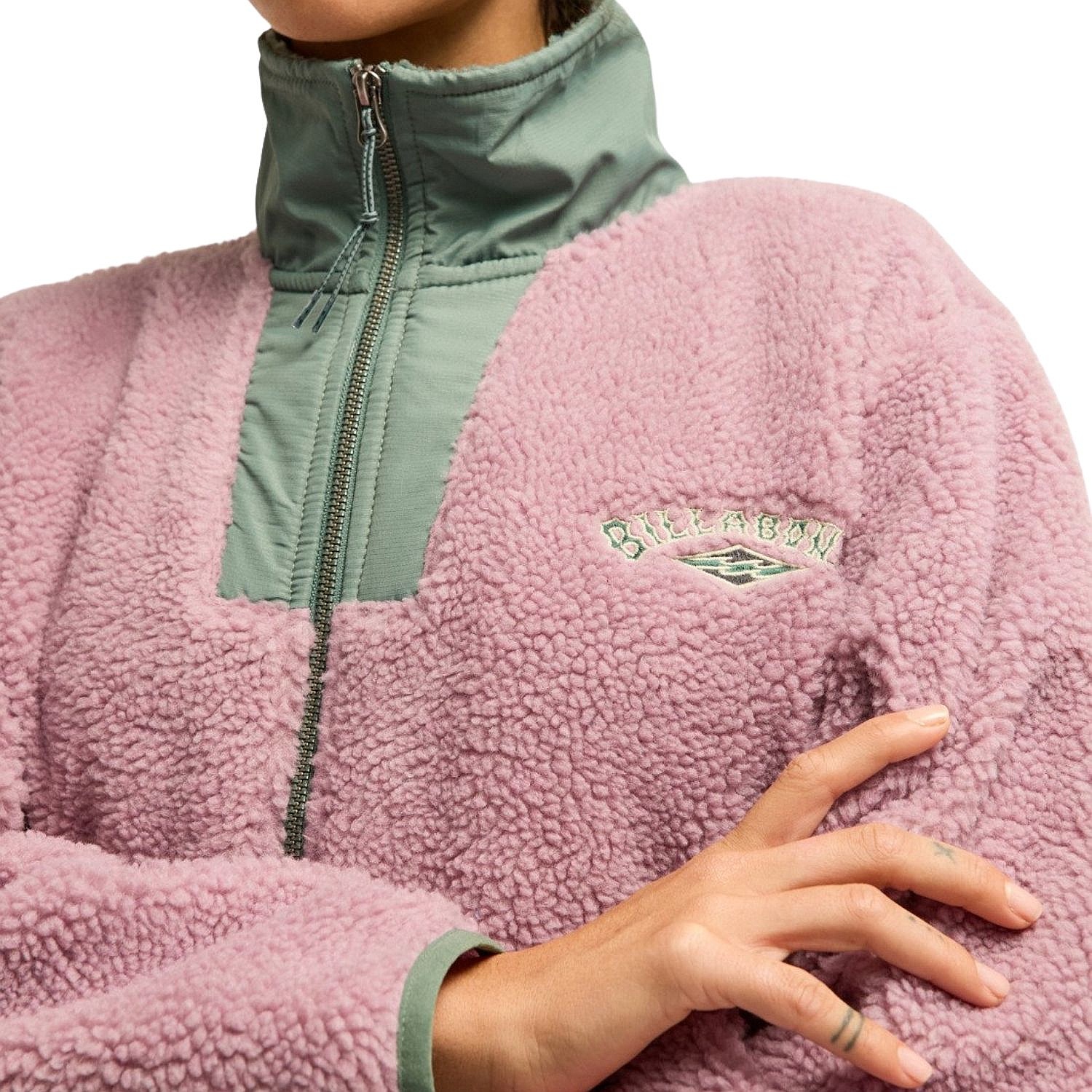 sweatshirt Billabong Mountain Life Zip - BGG0/Sea Fog - women´s