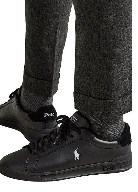 shoes Polo Ralph Lauren Heritage Court II - Black/Grey - men´s