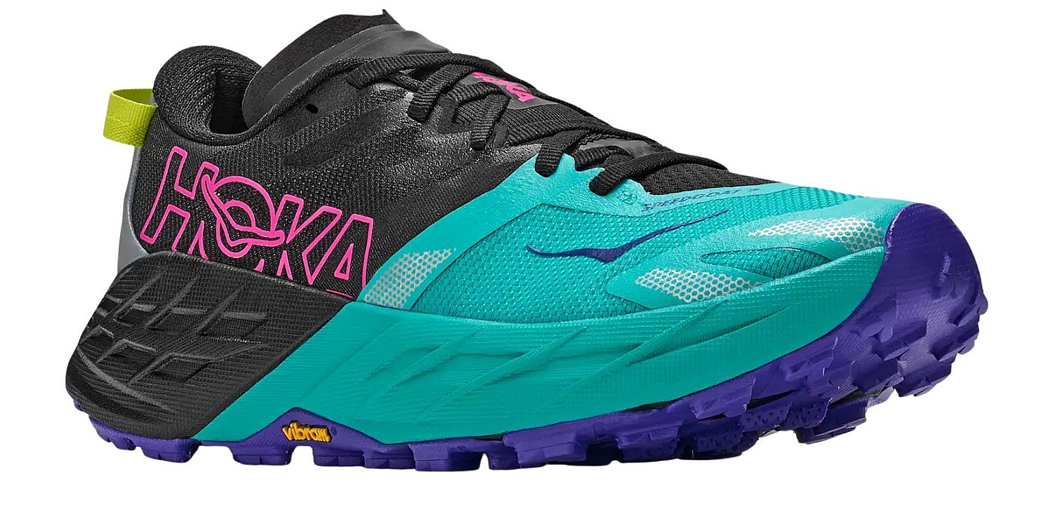 buty Hoka Speedgoat 7 - Black/Electric Aqua - women´s