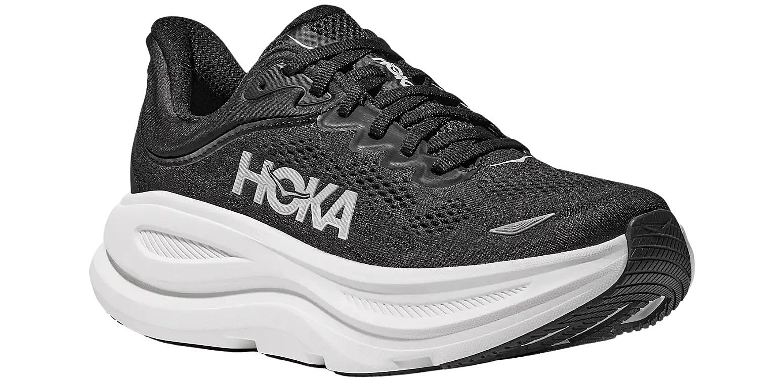 shoes Hoka Bondi 9 - Black/White - men´s