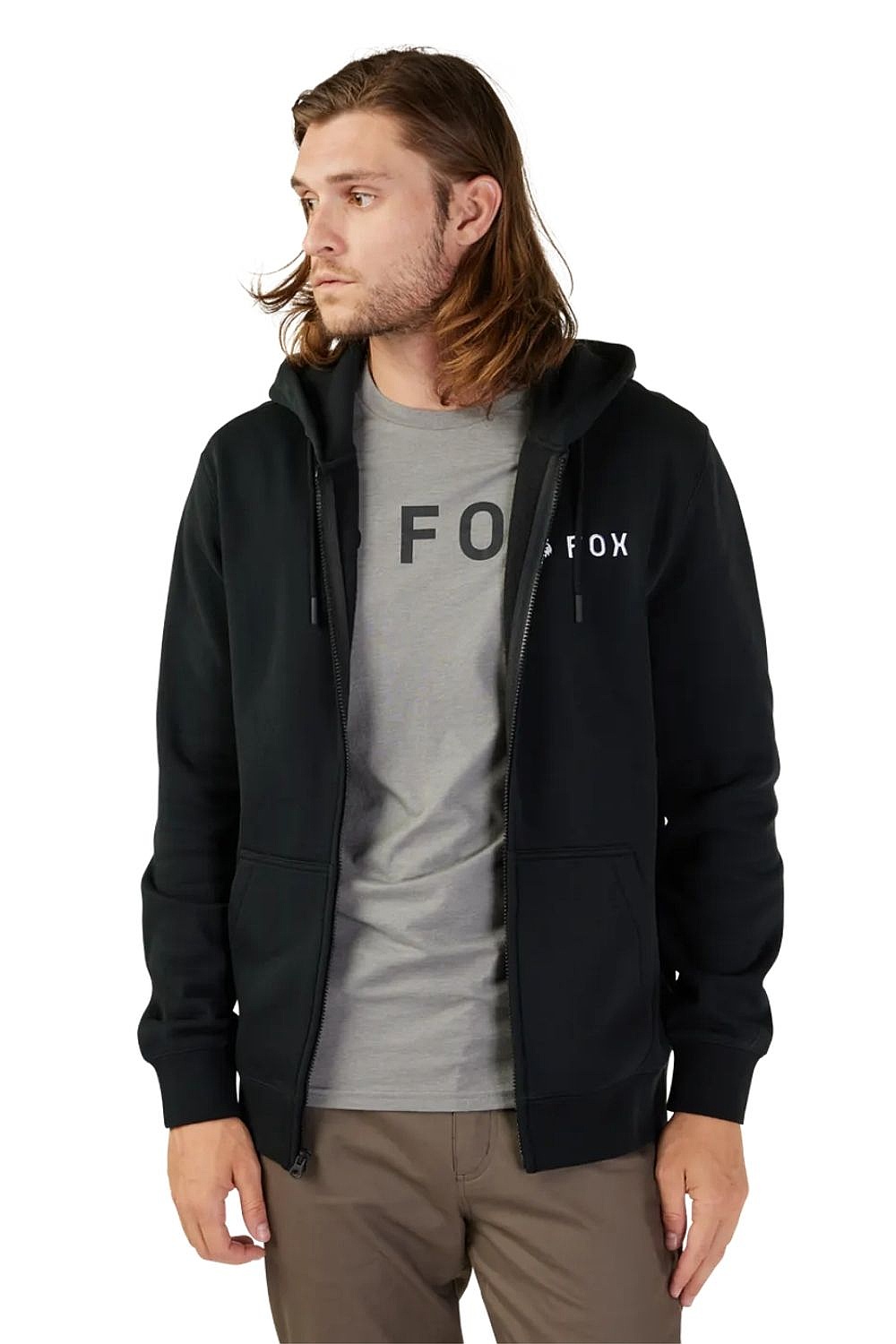sweat-shirt Fox Absolute Zip - Black - men´s
