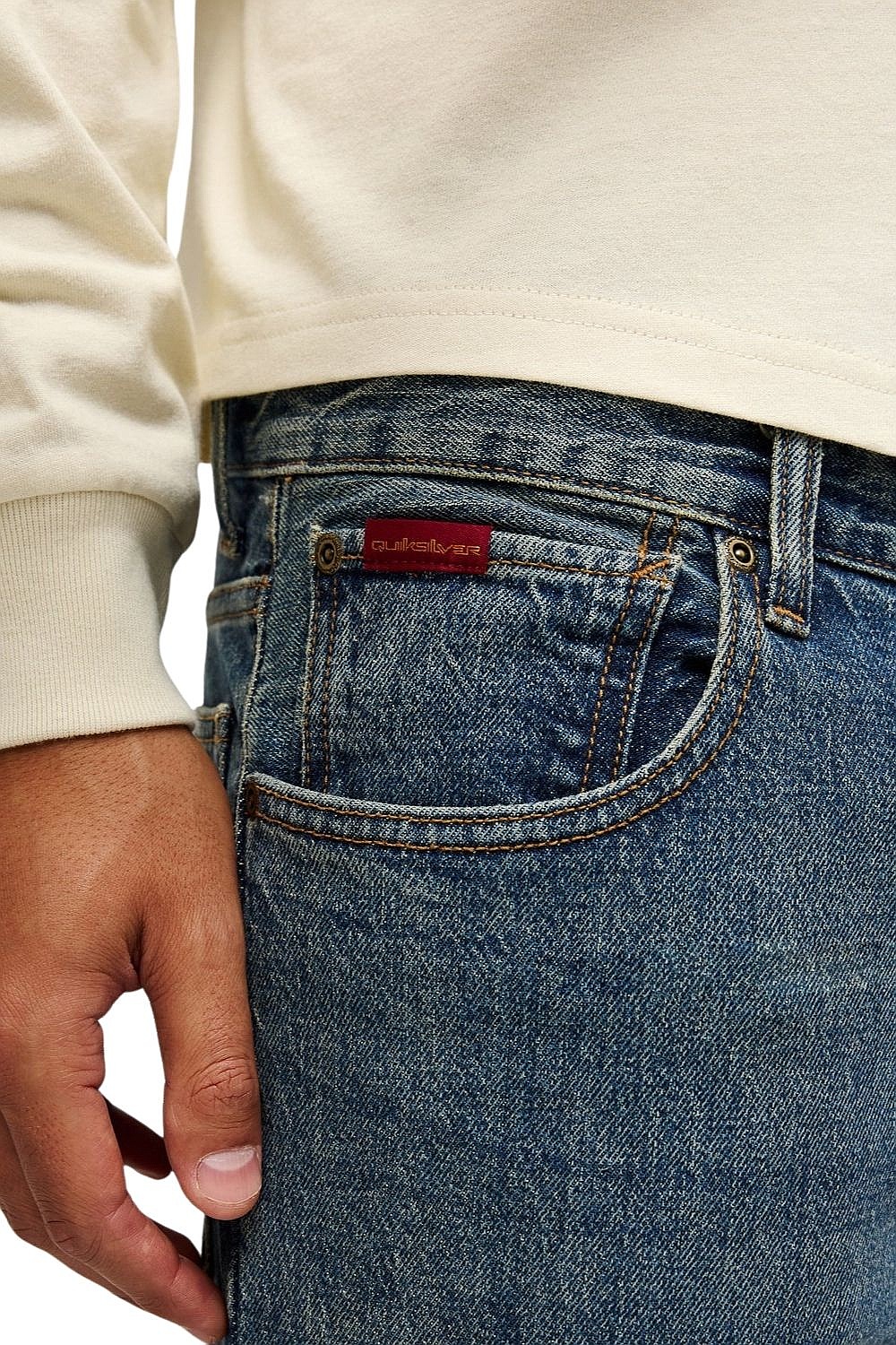jeans Quiksilver Straight Denim - SZLW/Stone Dirty - men´s