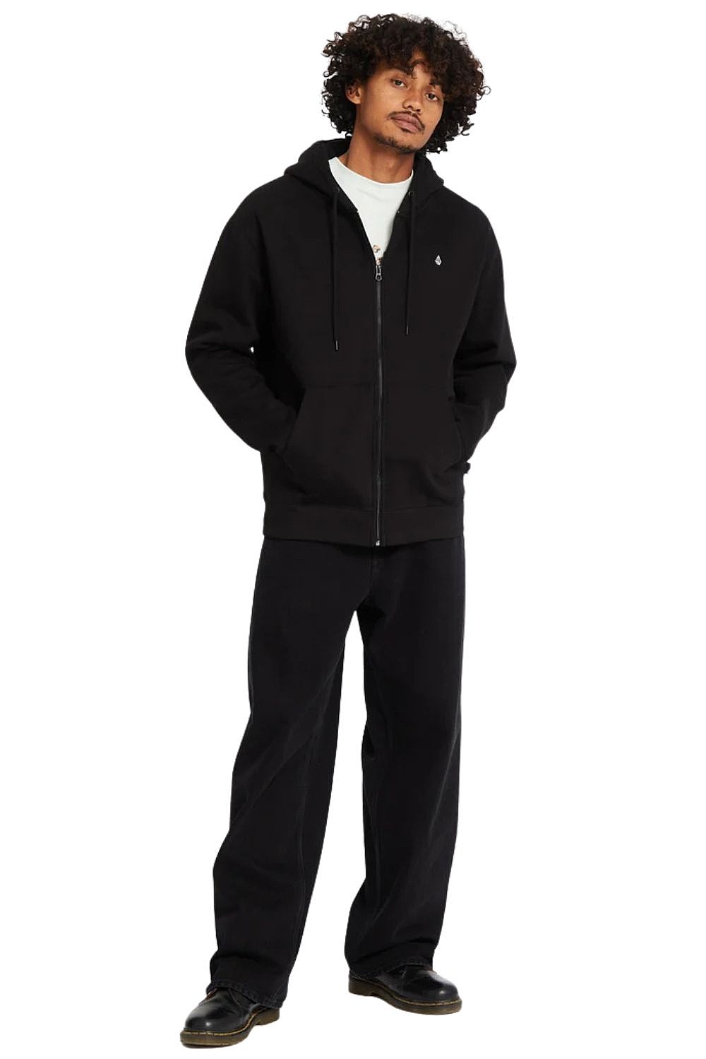 sweat-shirt Volcom Single Stone Zip - Black - men´s