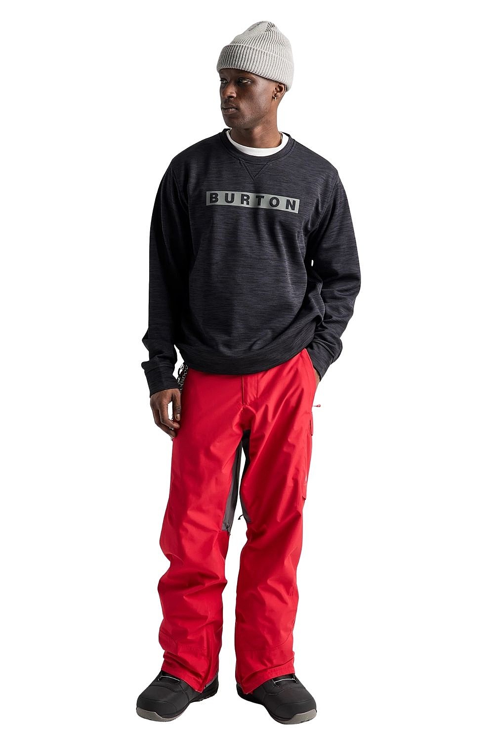 sweatshirt Burton Oak Crew - True Black Heather - men´s
