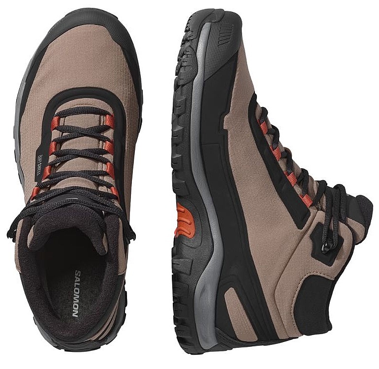 chaussures Salomon Shelter WP - Walnut/Black/Arabian Spice - men´s