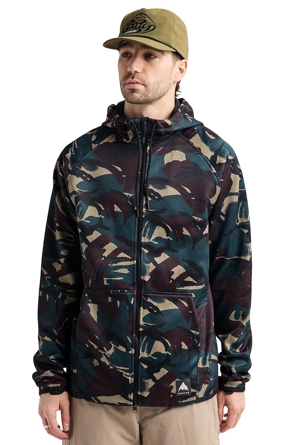 sweat-shirt Burton Crown Weatherproof Fleece Zip - Seersucker Camo - men´s