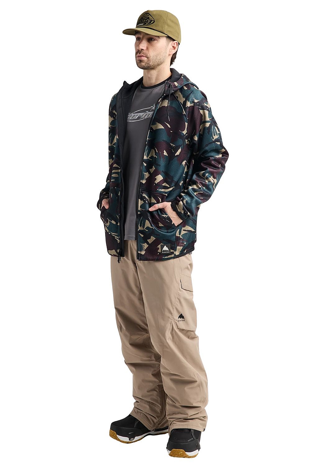sweat-shirt Burton Crown Weatherproof Fleece Zip - Seersucker Camo - men´s