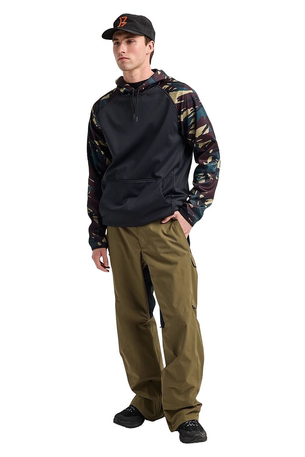 mikina Burton Crown Weatherproof Fleece Pullover - Seersucker/True Black - men´s