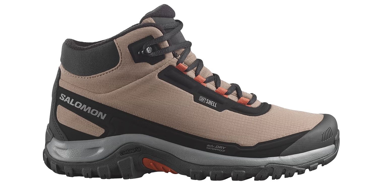 chaussures Salomon Shelter WP - Walnut/Black/Arabian Spice - men´s