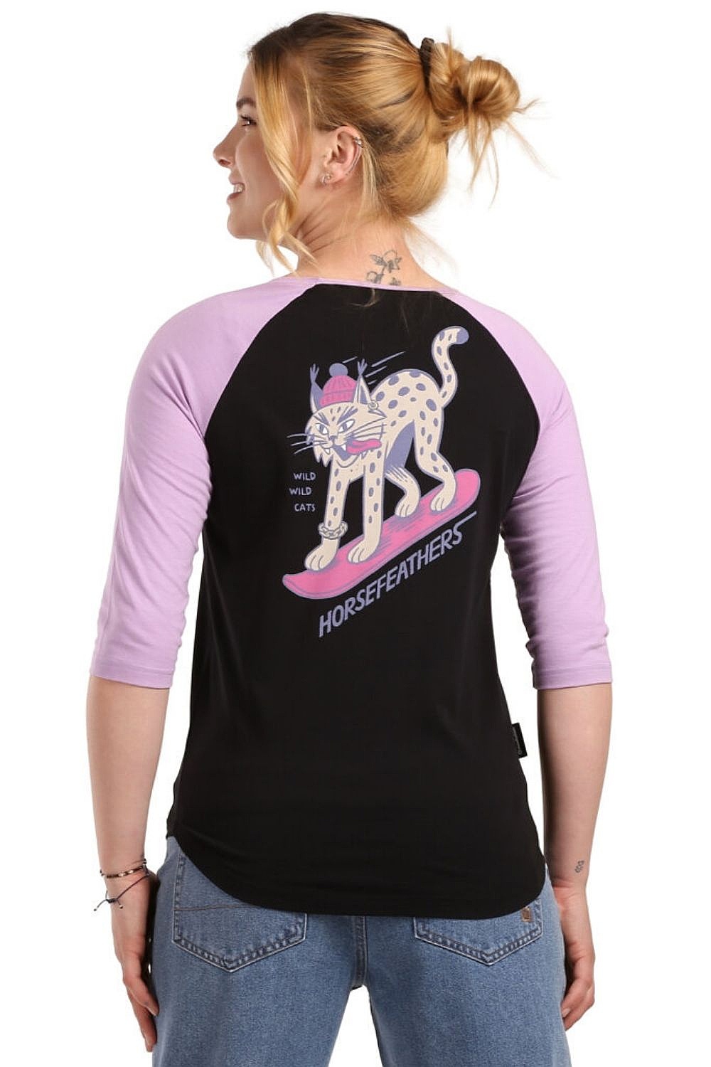 T-shirt Horsefeathers Zalva Raglan - Black - women´s