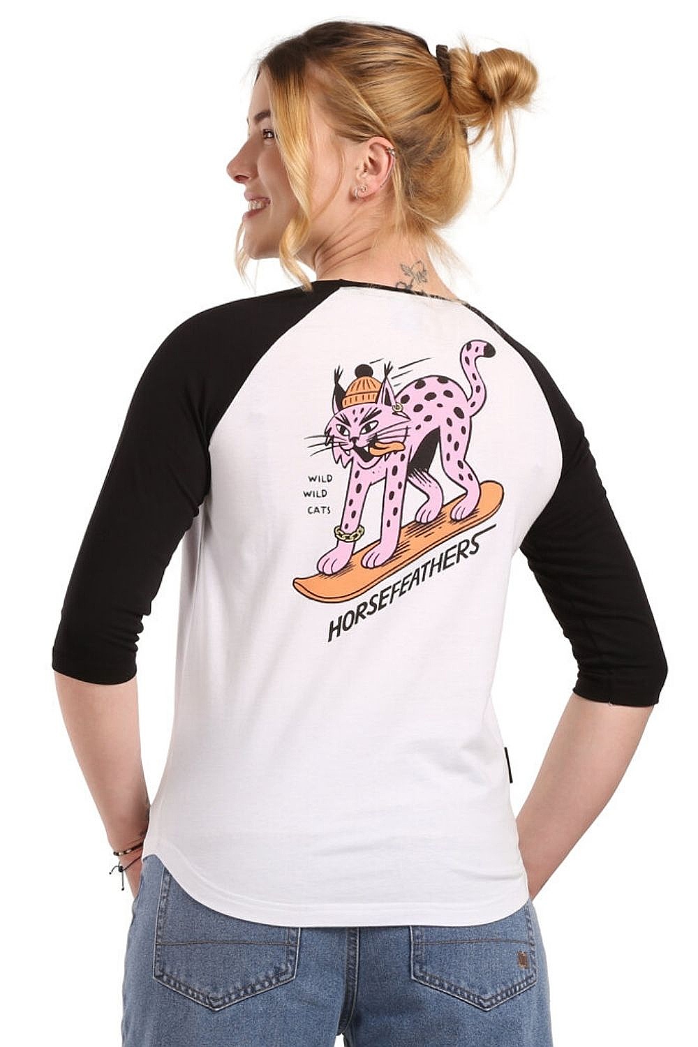 T-shirt Horsefeathers Zalva Raglan - White - women´s
