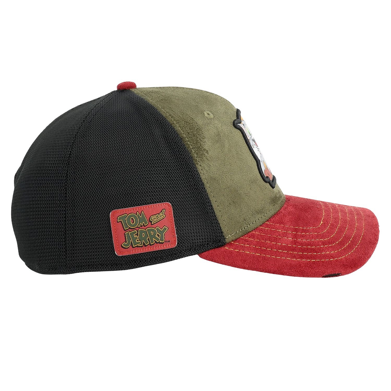 Kappe Capslab Tom and Jerry Suede Trucker - Dark Olive/Wine/Black - men´s