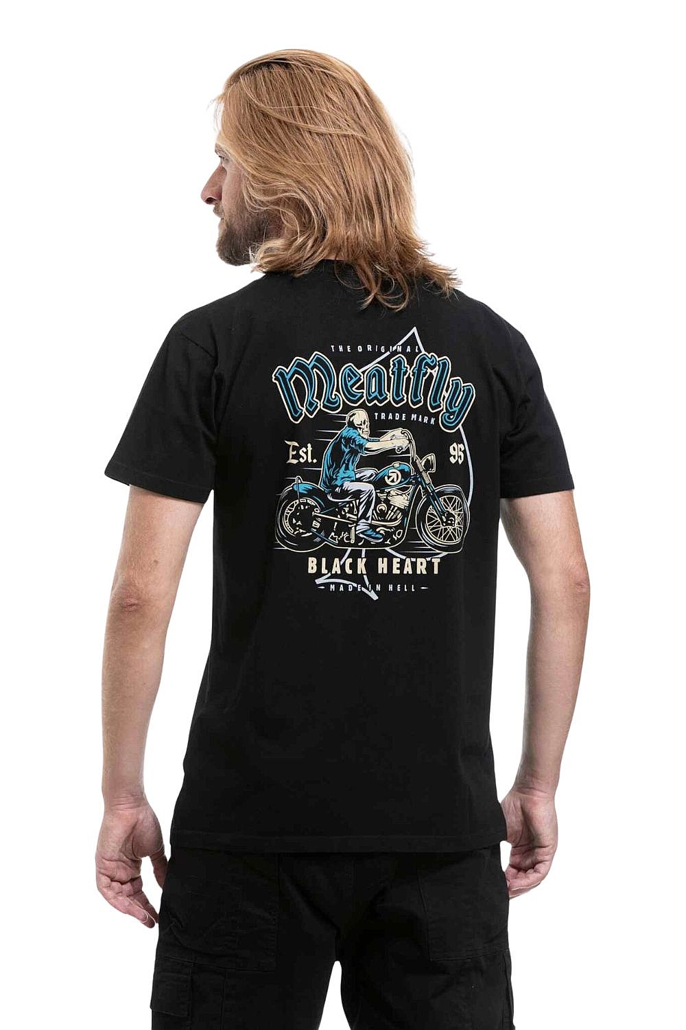 T-Shirt Meatfly Black Heart - Blue Black - men´s