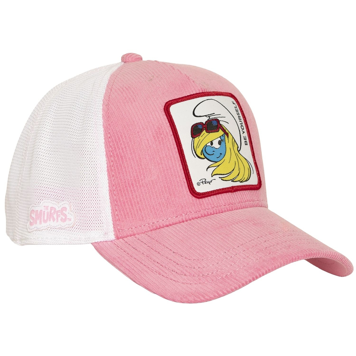 Kappe Capslab The Smurfs A Frame Corduroy Trucker - Smurfette/Pink/White - women´s