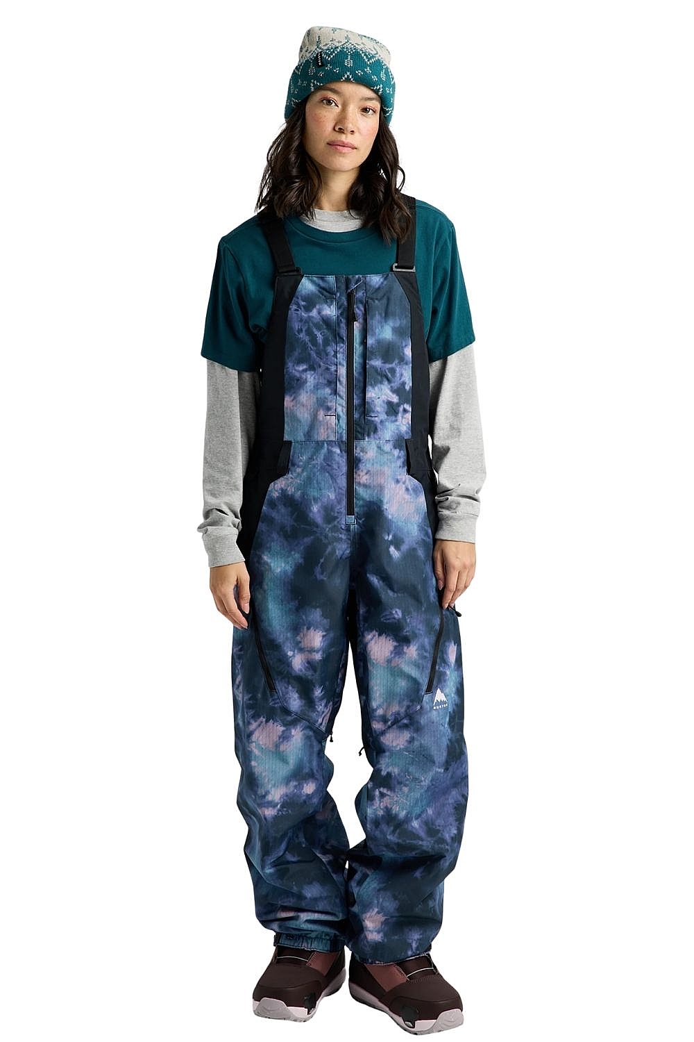 spodnie Burton Reserve Bib 2L - Crystal Dye/True Black - women´s